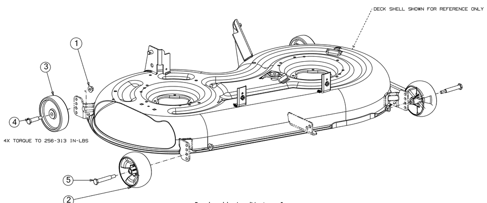 Deck Wheels Diagram and Parts List for XT1-LT46KH (13APA1CT210)(2017) Cub Cadet Lawn Tractor
